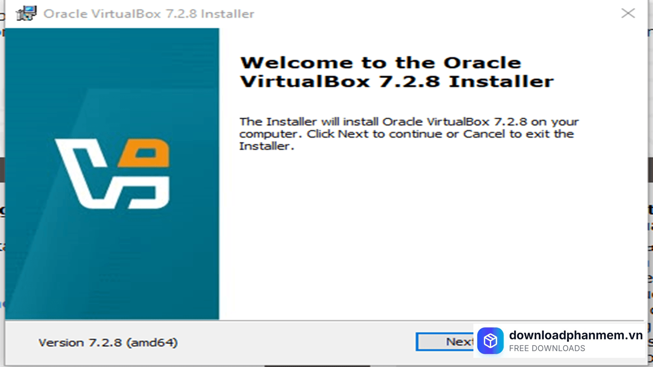 Nhấn Next để tiếp tục
