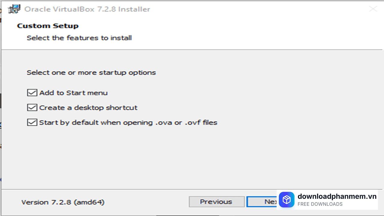 Tiếp tục nhấn Next