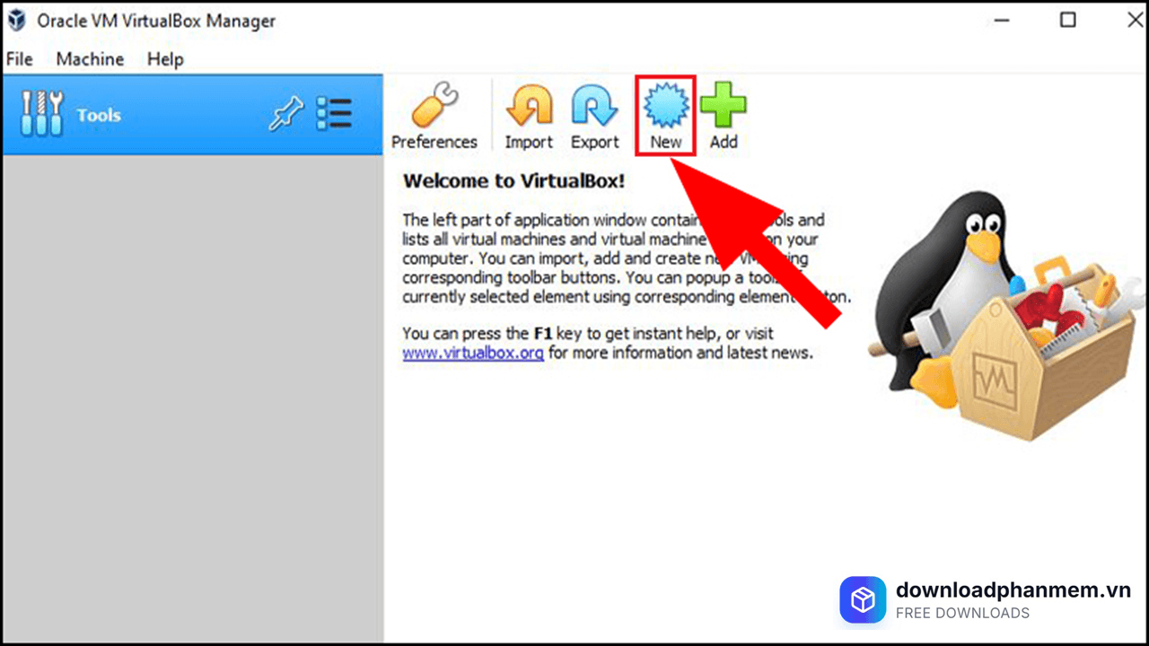 Nhấn chọn mục New