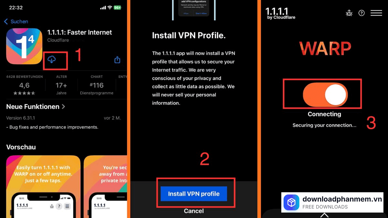 WARP 1.1.1.1 cho iPhone screenshot 2