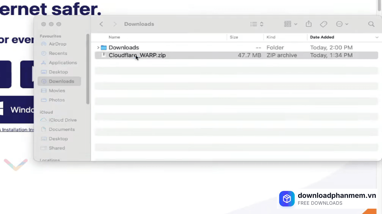 Nhấn chạy tệp .Zip