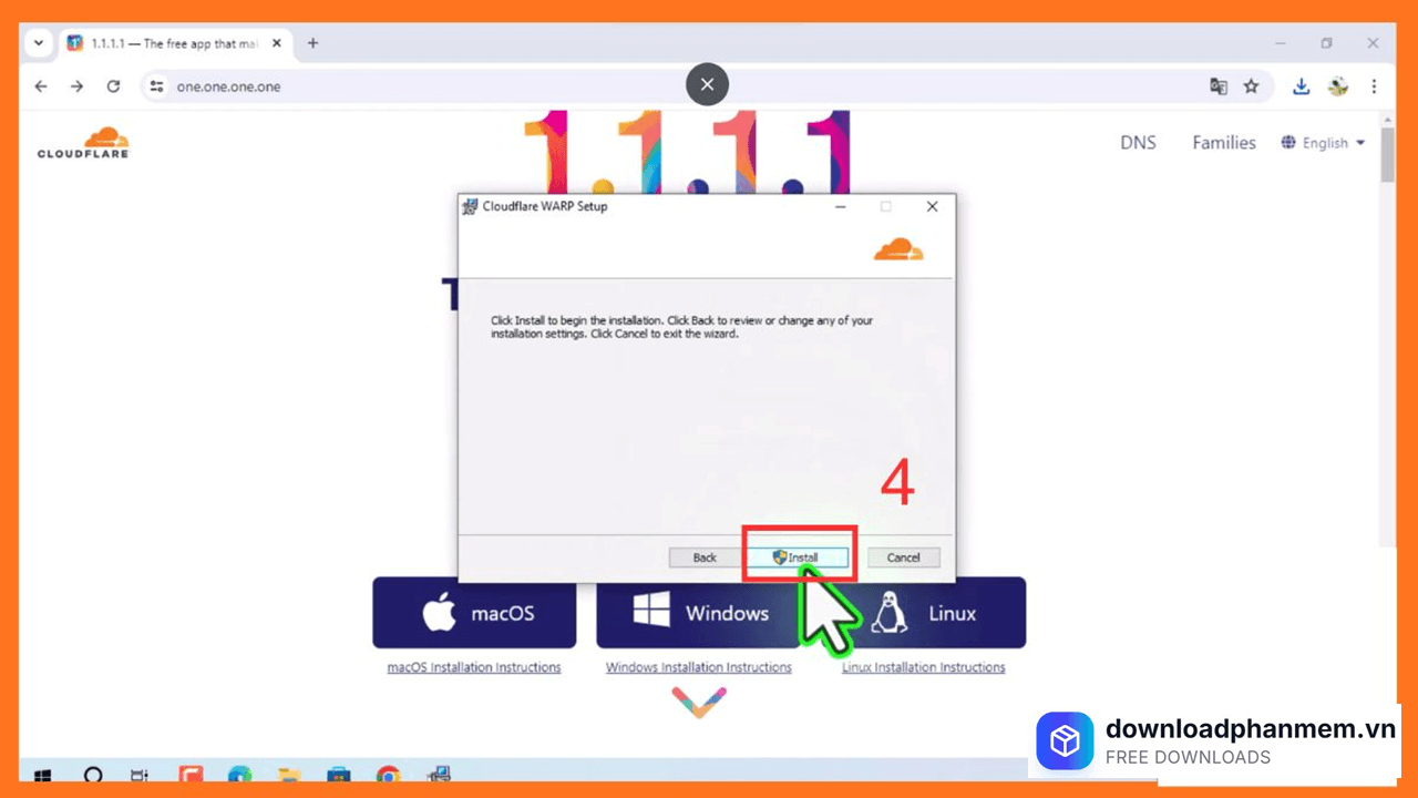Nhấn Install cài đặt phần mềm
