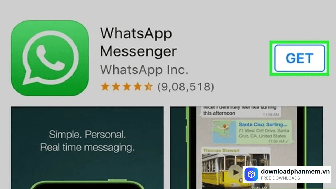 Nhấn Get tải xuống phần mềm