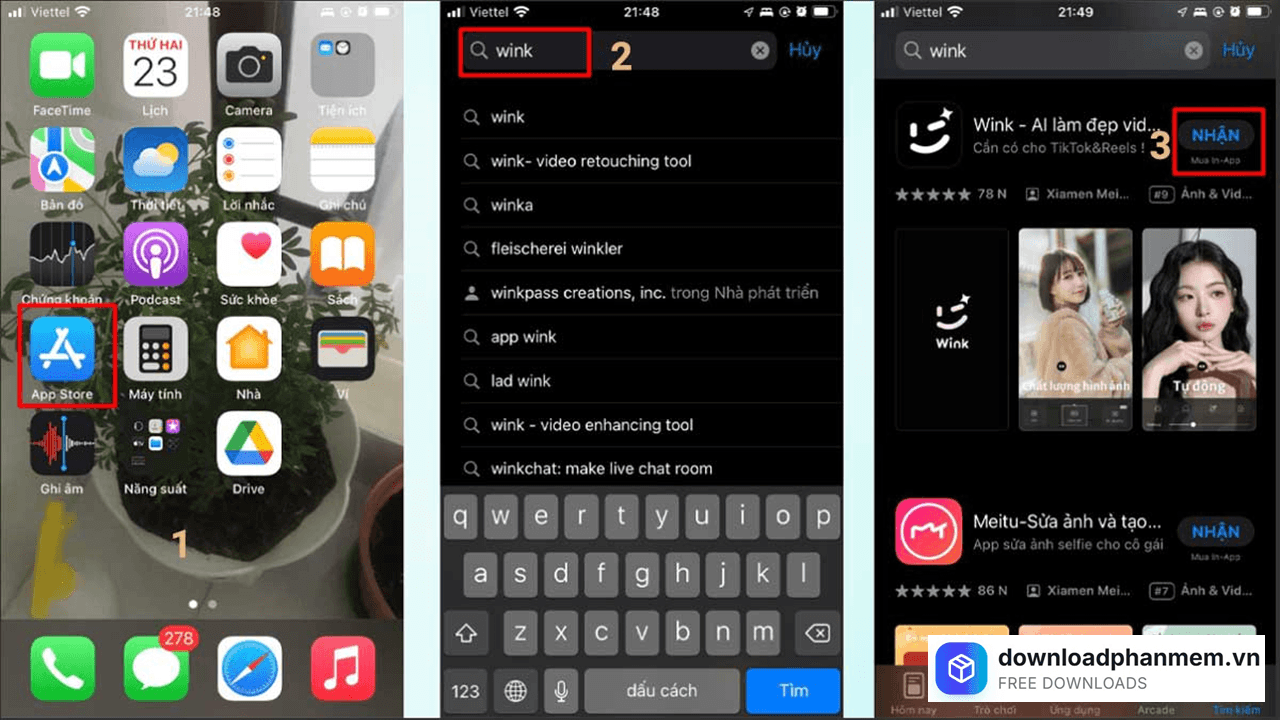 huong dan tai va cai dat phan mem wink cho ios