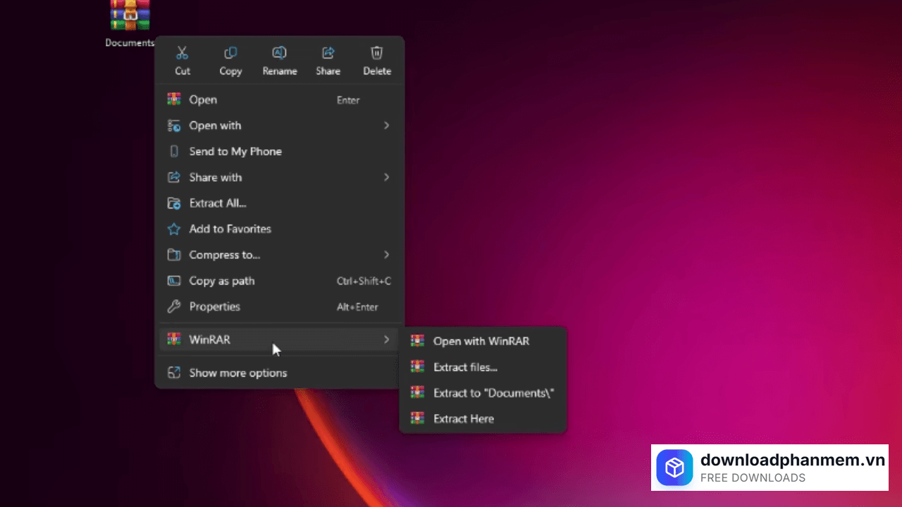 Nhấn giải nén và vẫn giữ dữ liệu gốc