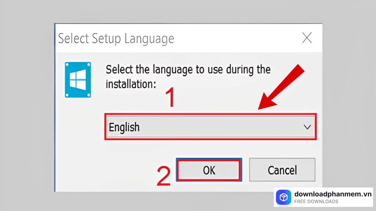 Nhấn chọn ngỗ ngữ và OK