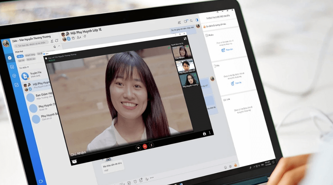 Giao diện chung của Zalo PC và Zalo web