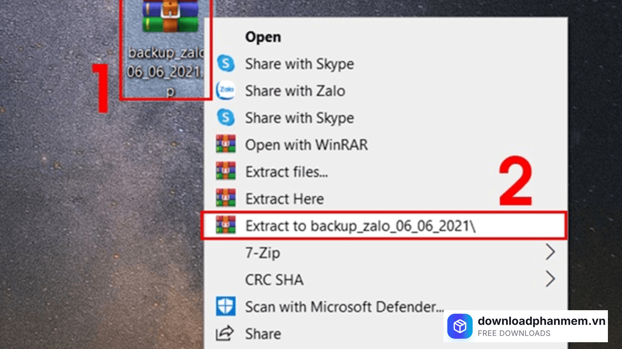 Giải nén file Zip