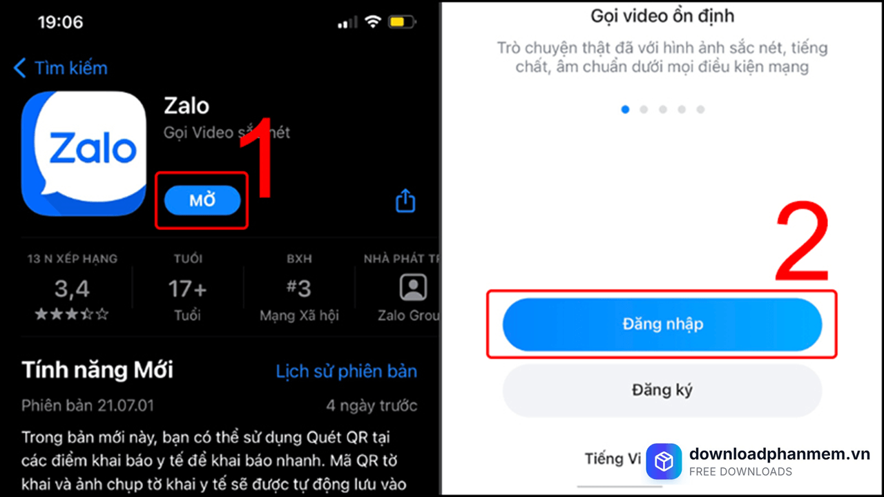 Tải xuống Zalo trong Appstore Tải xuống Zalo trong Appstore