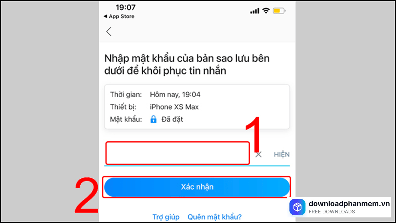 Nhấn Xác nhận Nhấn Xác nhận