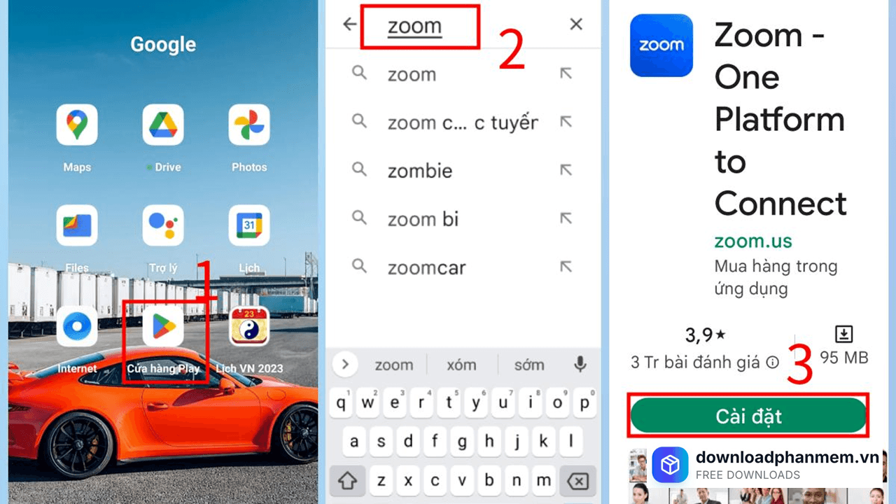 Quá trình tải Zoom về điện thoại