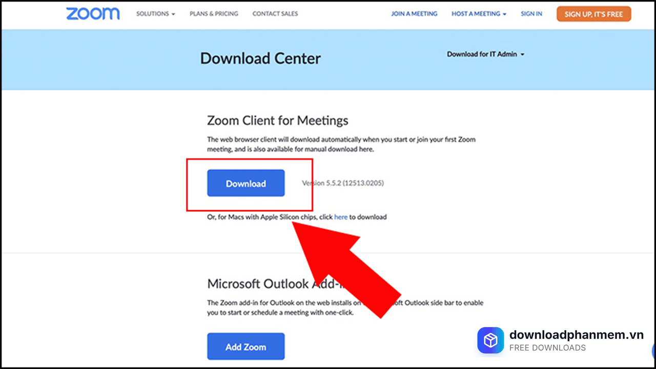 Nhấn Download tải xuống phần mềm