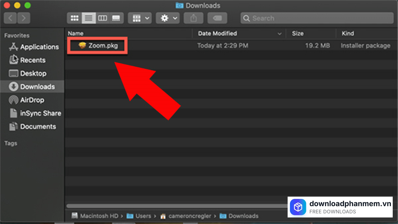 Nhấn mở file vừa tải xuống