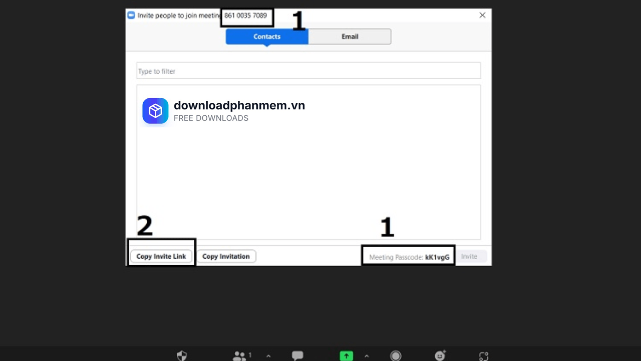 Lấy mã join phòng họp Lấy mã join phòng họp